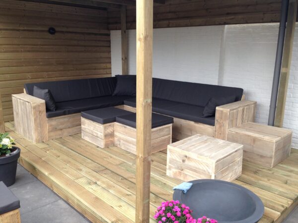 Steigerhouten hoekbank Basic - Afbeelding 13