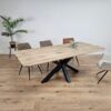 Eiken tafel afgeronde hoeken met Matrix onderstel