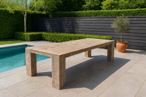 Steigerhouten tuintafel Blok