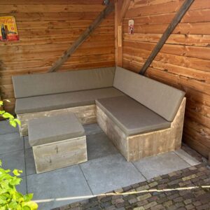 Steigerhouten hoekbank Noto