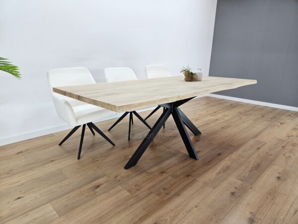 Eiken boomstam tafel Sandi onderstel - Afbeelding 2