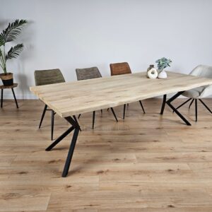 Eiken boomstam tafel Kik poten