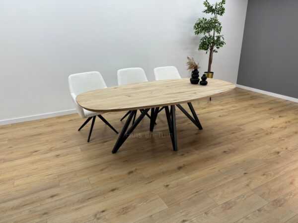 Eiken Deens ovale tafel Flower onderstel - Afbeelding 2