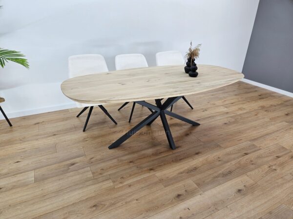 Eiken Deens ovale tafel Matrixpoot K5 - Afbeelding 2
