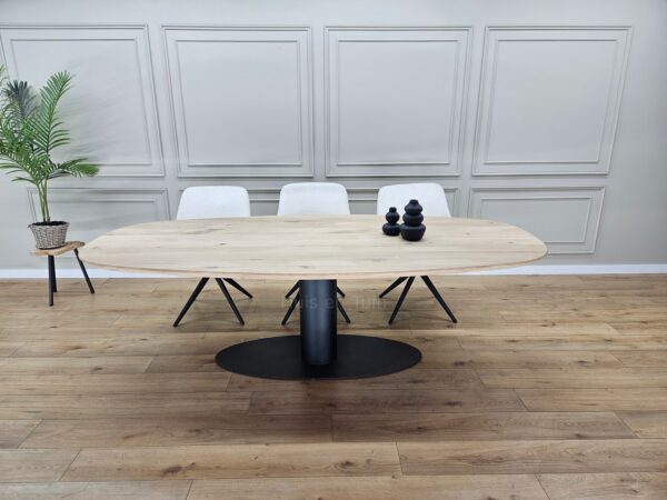 Eiken Deens ovale tafel O-Ovaal onderstel