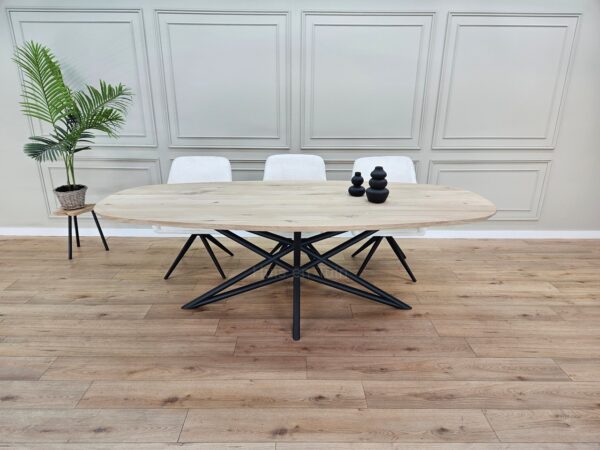 Eiken Deens ovale tafel Ster onderstel
