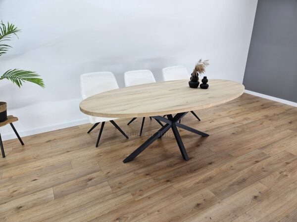 Eiken ovale tafel met Matrixpoot k5 - Afbeelding 2