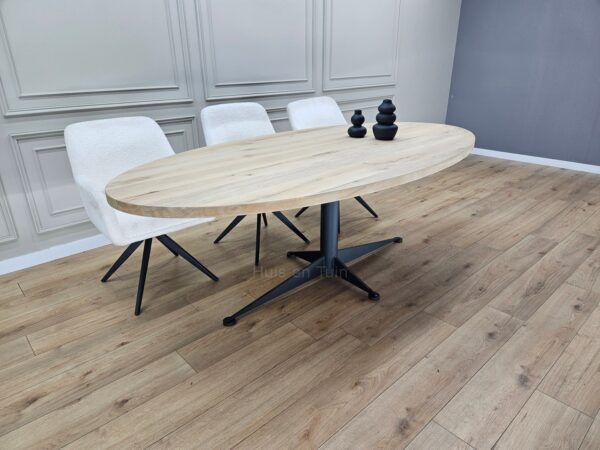 Eiken ovale tafel met Octo onderstel - Afbeelding 2