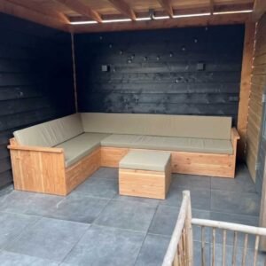 Douglashout hoekbank Design