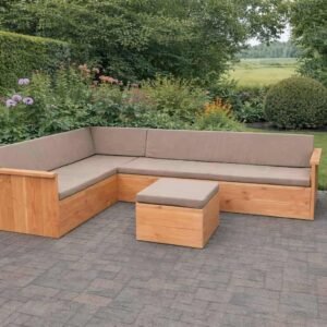 Douglashout hoekbank Design