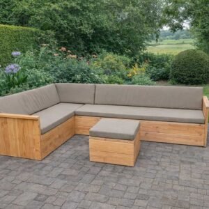 Douglashout hoekbank Design