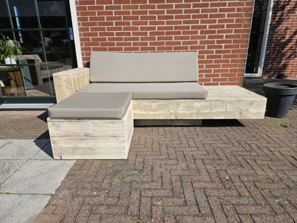 Steigerhouten Loungeset zwevend model - Afbeelding 3