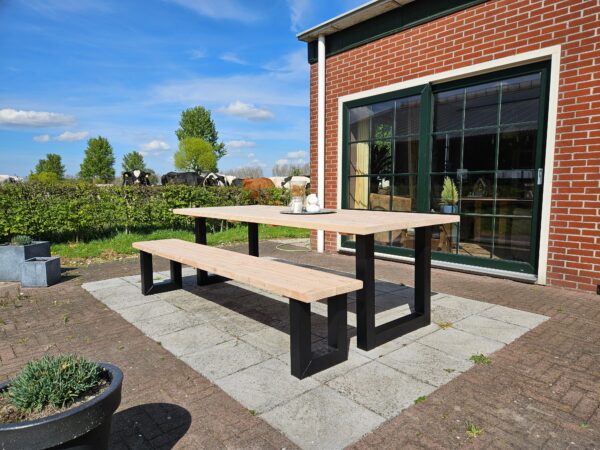Douglashout Tuintafel met U Poten - Afbeelding 2