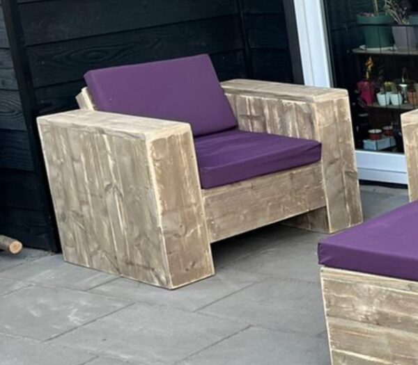 Steigerhout loungestoel Bilor